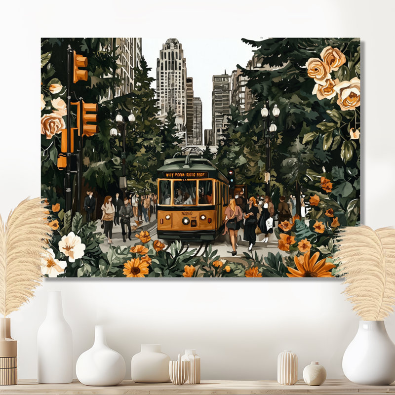 Abstrait quartier de Vancouver, impression sur toile City Vancouver, H 24 po x l 32 po, Toile tendue, Ne s’applique pas
