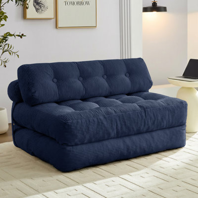 Canapé-lit pliant, canapé-lit convertible avec coussin et support pour le dos, fauteuil-lit pliant portatif, canapé-lit confortable au sol, canapé paresseux pour salon / dortoir / bureau / appartement, lit double