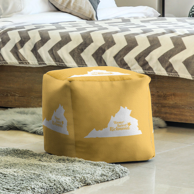 Repose-pieds cubique richmond virginie, Jaune