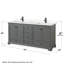 Ensemble de meuble-lavabo double 72 "avec miroir Deborah-51712404-80224869-98282541