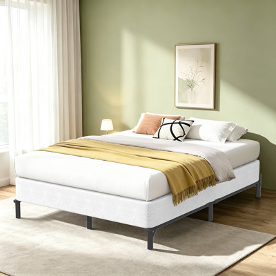 7'' Metal Bed Frame, Tool-Free Easy Assembly Bed Frame, Box Spring Required, Queen
