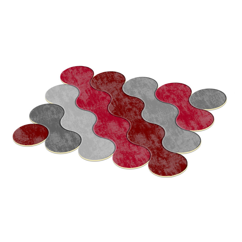 Tapis intérieur en polyester tissé à la machine Novelty Wellston, Nouveauté 3 pi 11 po x 5 pi 11 po