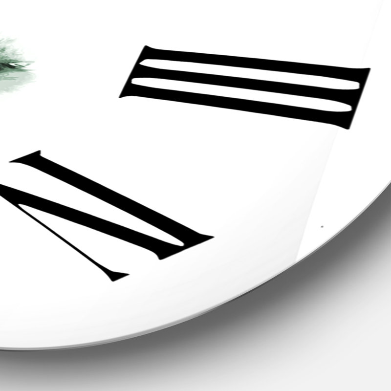 Lune rouge japonaise en somme traditionnelle - Peinture II - Horloge murale traditionnelle, Grand