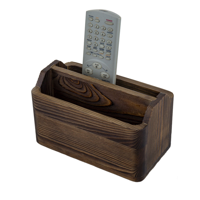 Solid Wood Remote Control Holder Caddy