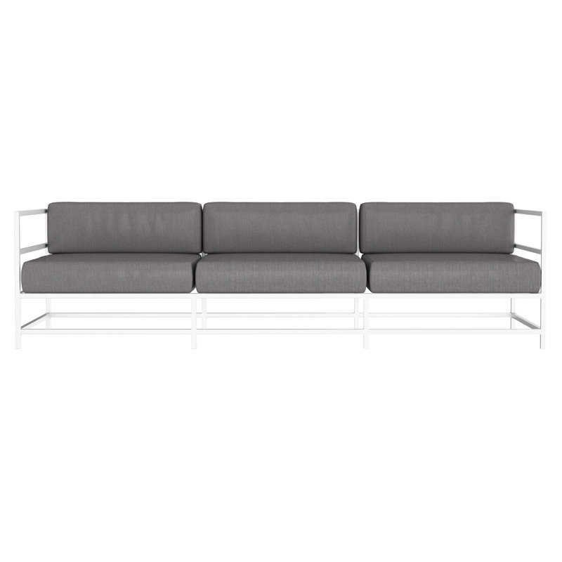 Delano Outdoor 3 - Seat Patio Sofa, Kessler Silver, Canvas Granite Sunbrella® Canvas