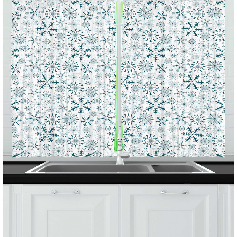 Floral Tailored Kitchen Curtain