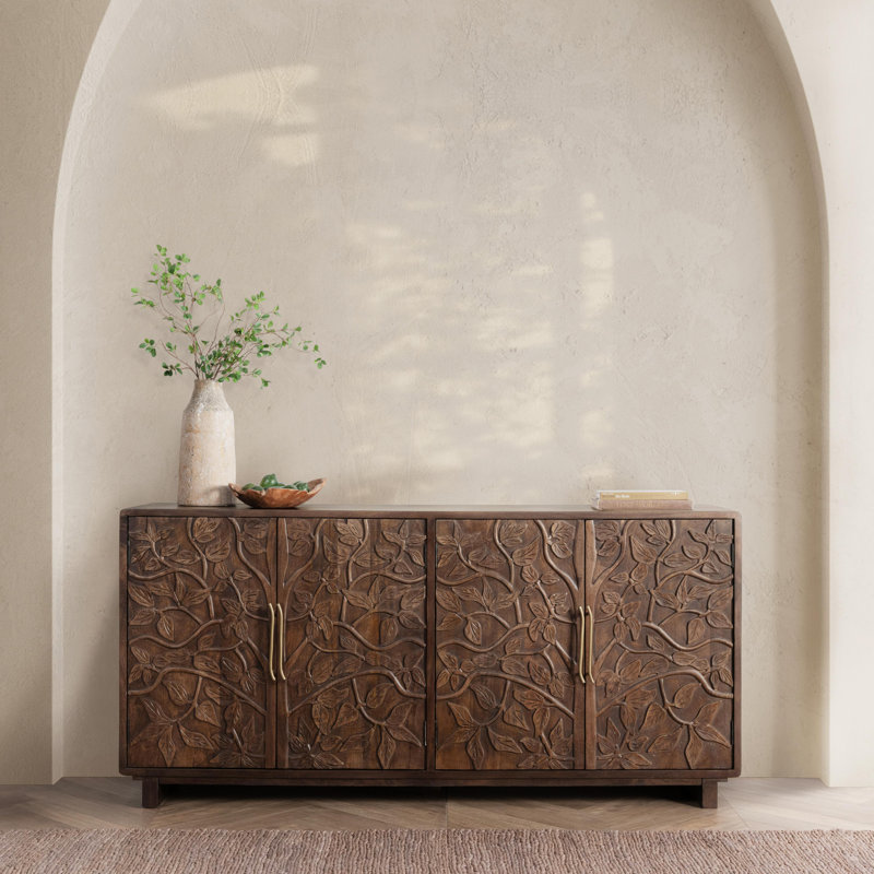Albero Solid Wood Sideboard, Kona Brown