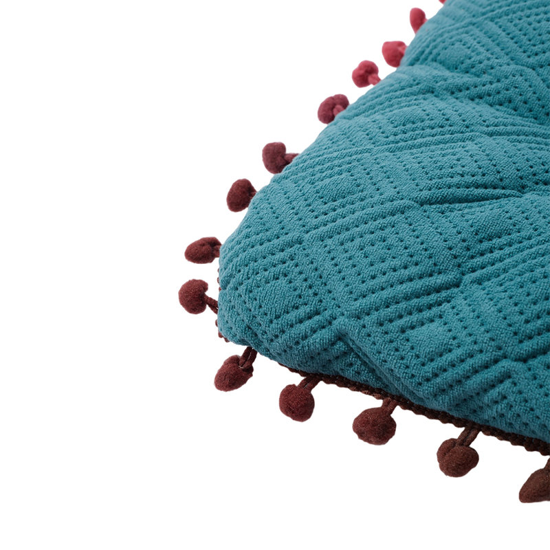 Square Dining Chair Cushion, Peacock Blue