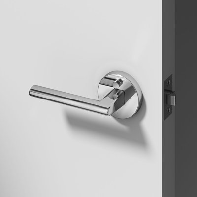 Brio Privacy Door Lever Modern Concealed Design For (Bed & Bath) – Sleek Minimalist Style in Matte Black