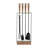 Country Living Walnut Grove 5 Piece Fireplace Tool Set in Black | Walnut Wood Handles