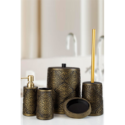 Resin Bathroom Accessory Set Bathroom Tray Tumbler