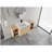 52'' Wall-Mounted Bathroom Vanity with White Ceramic Sink and 2-Storage Shelves & 1-Soft-Close Door, KD-Packing, Plywood, American White Oak-1947872321