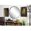 Miroir mural rond en métal
