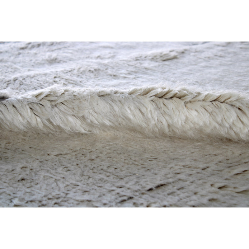 Moroccan Wool Area Rug, Rectangle 10' x 14', No Pattern and Not Solid Color