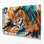 «Big Cats Tigers», art mural sur toile brune