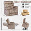 Fauteuil inclinable électrique surdimensionné EONIX surdimensionné pour les personnes âgées avec chaleur et massage, fauteuil à double moteur électrique 400 lb avec repose-pieds allongé, SLRY008063, noir-118766323-129176115