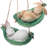 4" Resin Bunny With Leaf Hanger