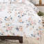 Ensemble d'édredon 3 pièces en microfibre à imprimé floral orange et aquarelle Chanasya-119449433