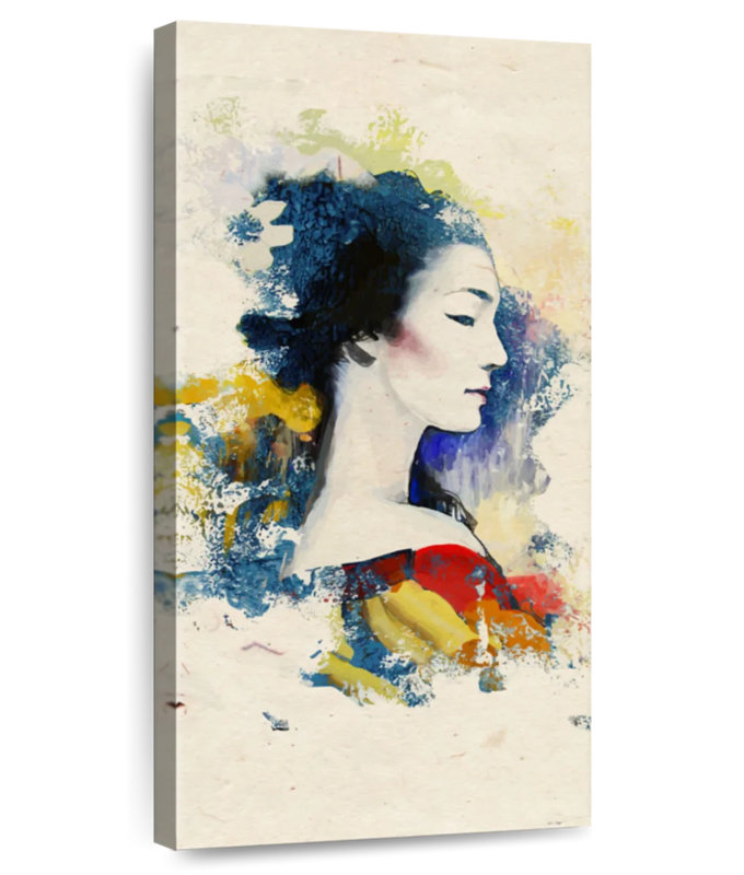 Classic Geisha Portrait, 36" H x 18" W
