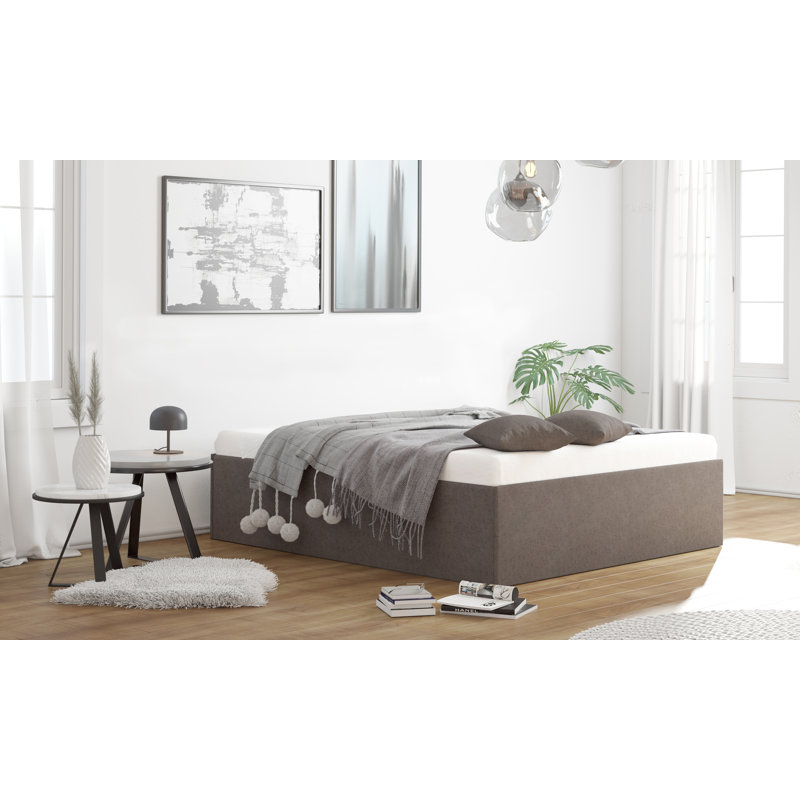 Estrith Bed Frame, 100 x 200cm, Anthracite, Bonnell Spring Core, H3