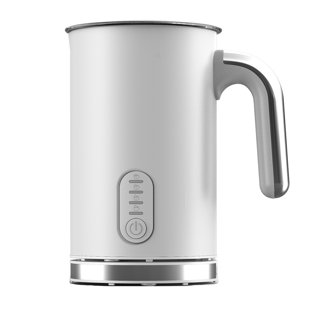 4 In 1 Electric Milk Foamer With Cold & Hot Froth For Latte Cappuccino Automatic Coffee Foam Maker, Stainless Steel, 10 Oz/5 Oz, Non Stick Coating With Auto Shutoff