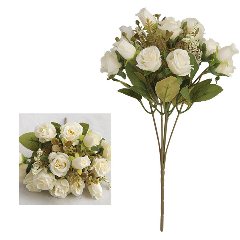 Faux fleurs artificielles pour la maison Kondieu, White