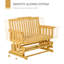 Balancelle de patio avec charme rustique et mécanisme berçant stable