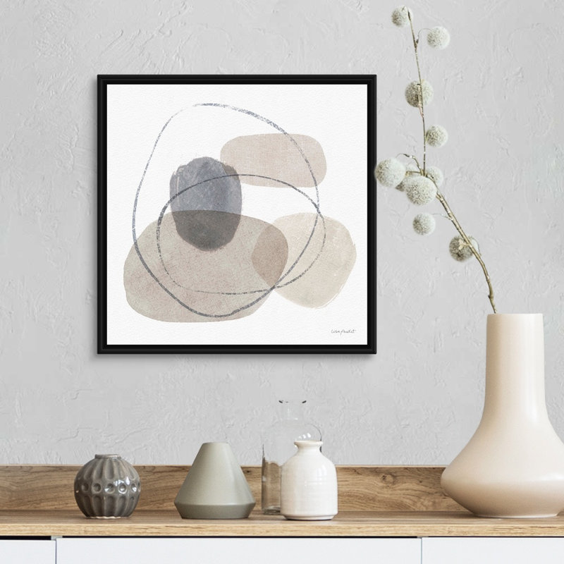 « Think Neutral 07 » par Lisa audit, reproduction d’art sur toile, Cadre noir, H 18 po x l 18 po x P 1,75 po