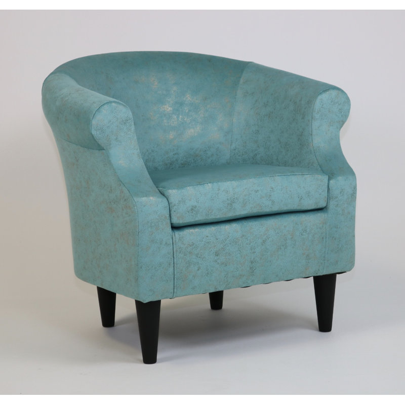 Fauteuil club de 30,5 po Aguiniga, Polyester sirène bleu sarcelle
