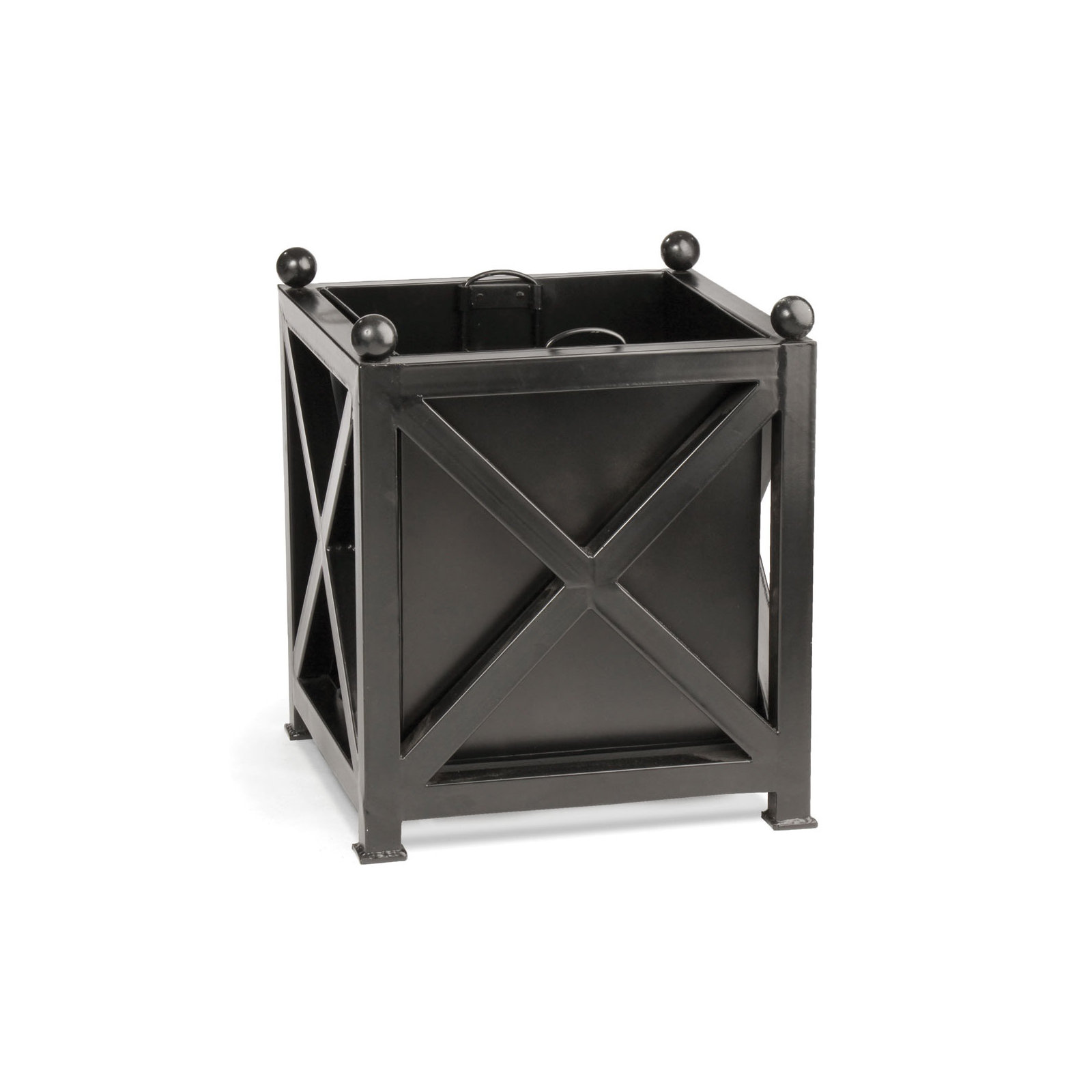 Tristan Metal Planter Box, Black