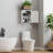 Latitude Run® Bathroom Wall Mount Storage Cabinet Single Door with Adjustable Shelf White and Gray