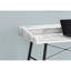 Bureau d'ordinateur, bureau personnel, ordinateur portable, tablettes de rangement, L 48 po, travail, stratifié aspect marbre blanc, métal noir, contemporain, moderne-459245802