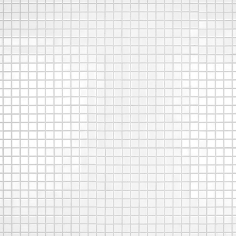 Metro 1" Square Matte White 10-3/4" x 11-3/4" Porcelain Mosaic Floor and Wall Tile