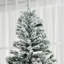 Arbre de Noël artificiel enneigé 7,5 pi avec lumières DEL blanc froid