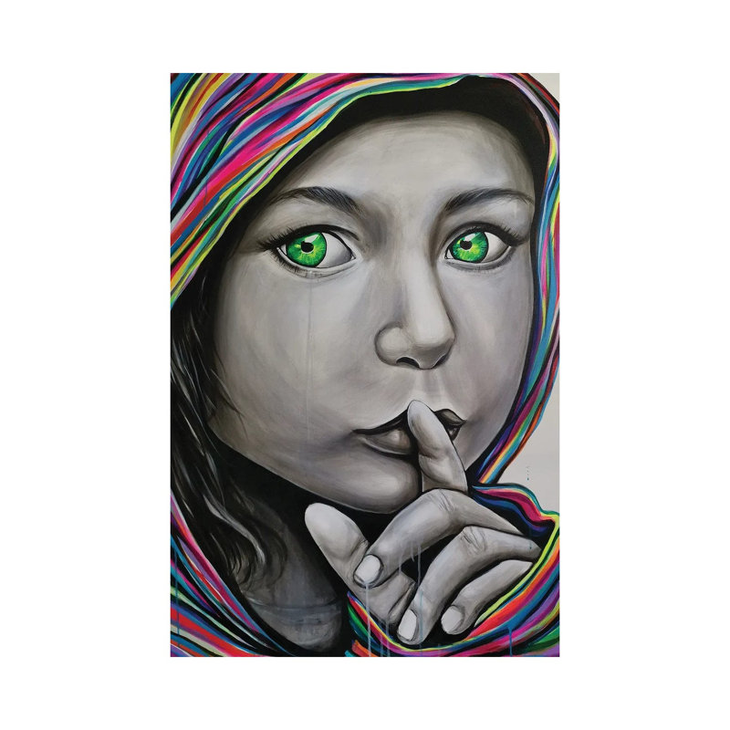 Shhhh by Natmir Lura - Print on Canvas, 30.48 cm H x 45.72 cm W, Wrapped Canvas