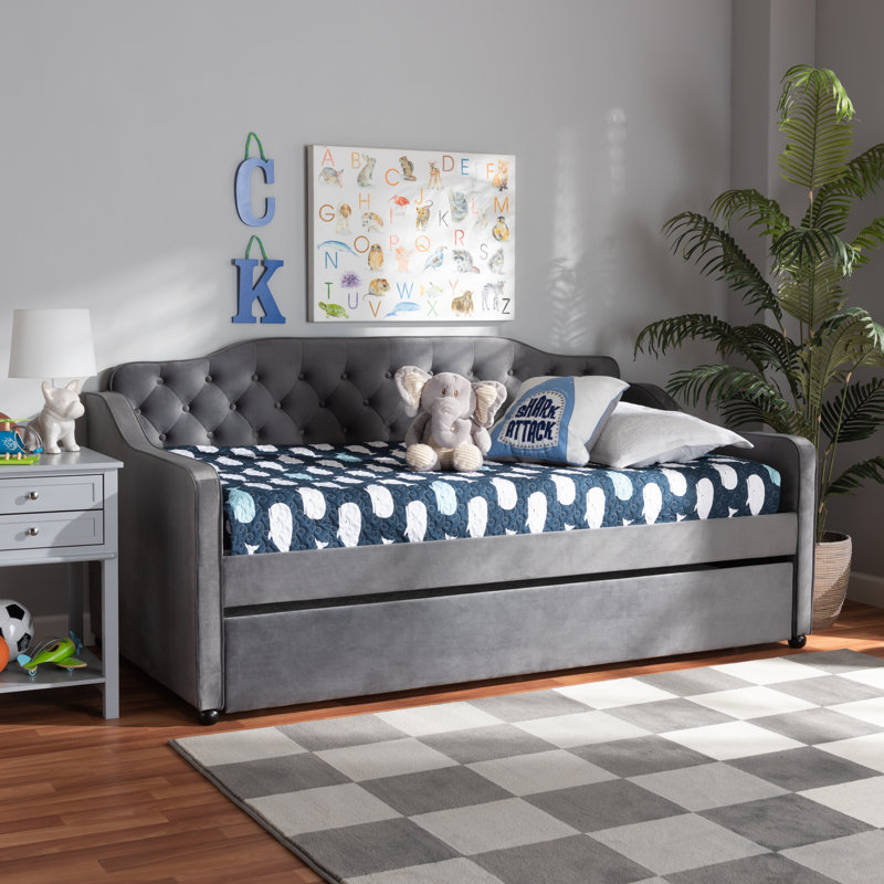 Lit de jour avec couchette Mihoyo, Gris, Grand