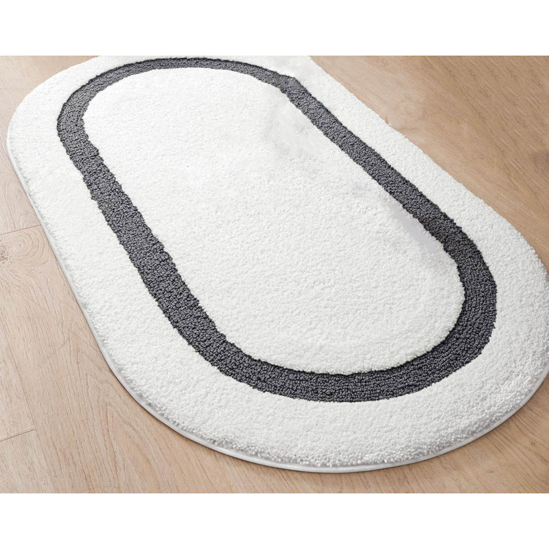 Oval Bath Mat, Grey