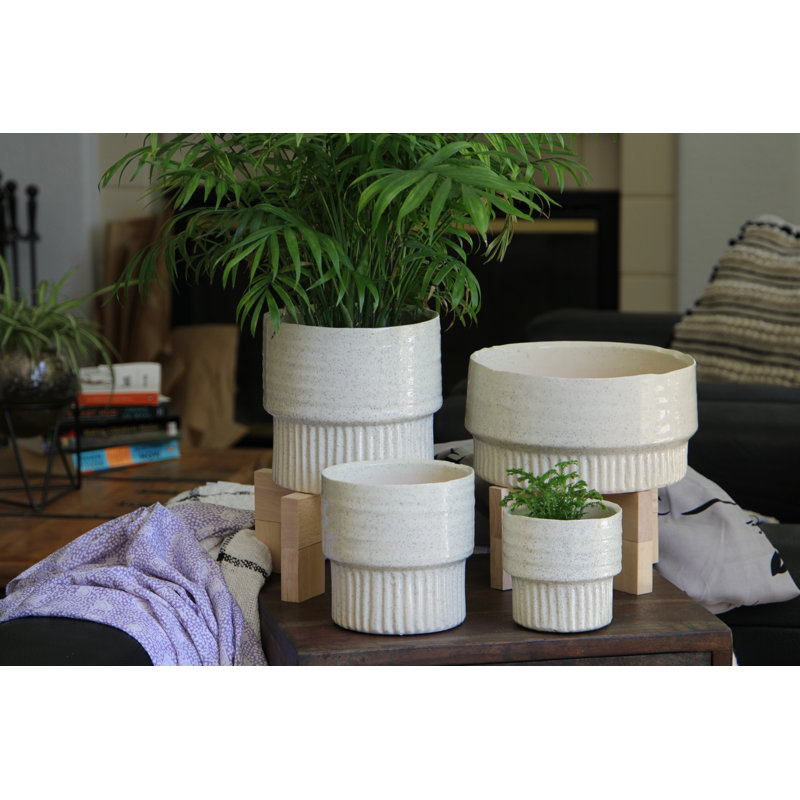 Pots de fleurs miniatures en céramique émaillée Jewel Martini (lot de 6) - Sula Outdoor