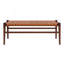 Banc en cuir brun clair Cody