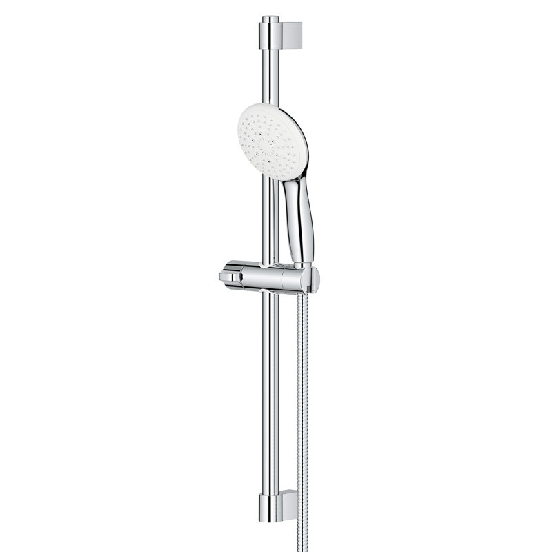 Tempesta 110 Round 24in Shower Rail Set, 3-Spray, StarLight Chrome