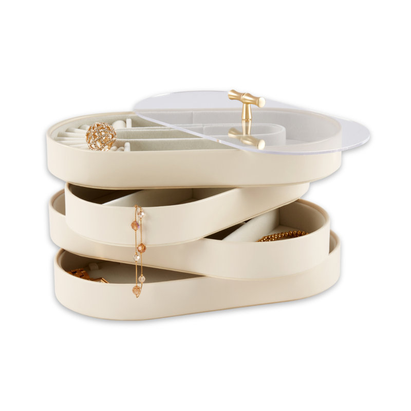 Plateau à bijoux Lily, Crème