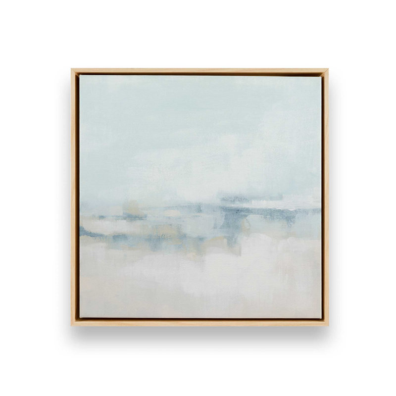 «Cloudy Shoreline Hues II», reproduction sur toile, H 32,75 po x l 32,75 po x P 1,75 po, Cadre américain en érable flottant