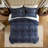 4 PCS Queen Comforter Set Navy
