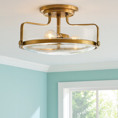 Plafonnier rétro semi-encastré 3 lumières Harper