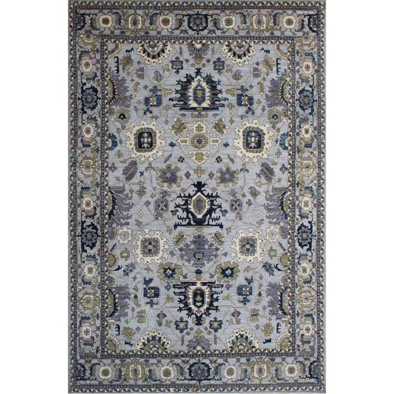 Transitional One-of-a-Kind Rectangle 9'10" x 14 Rectangle Wool Area Rug in Blue and Green