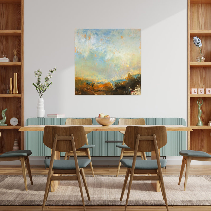 Échafaudage, paysage contemporain abstrait, art naturel, H 36 po x l 36 po