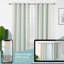 Semi Sheer Grommet Linen Chris Stripe Patterned Curtains-601561382-600899071