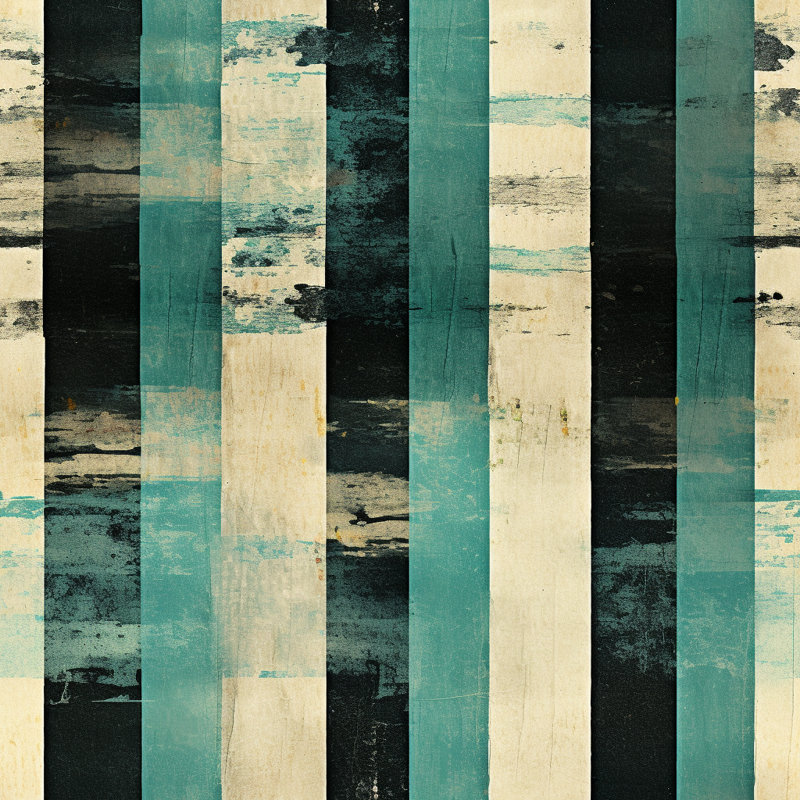 Rideaux de fenêtre grunge à rayures esthétiques - 2 panneaux, L 20 po x L 63 po