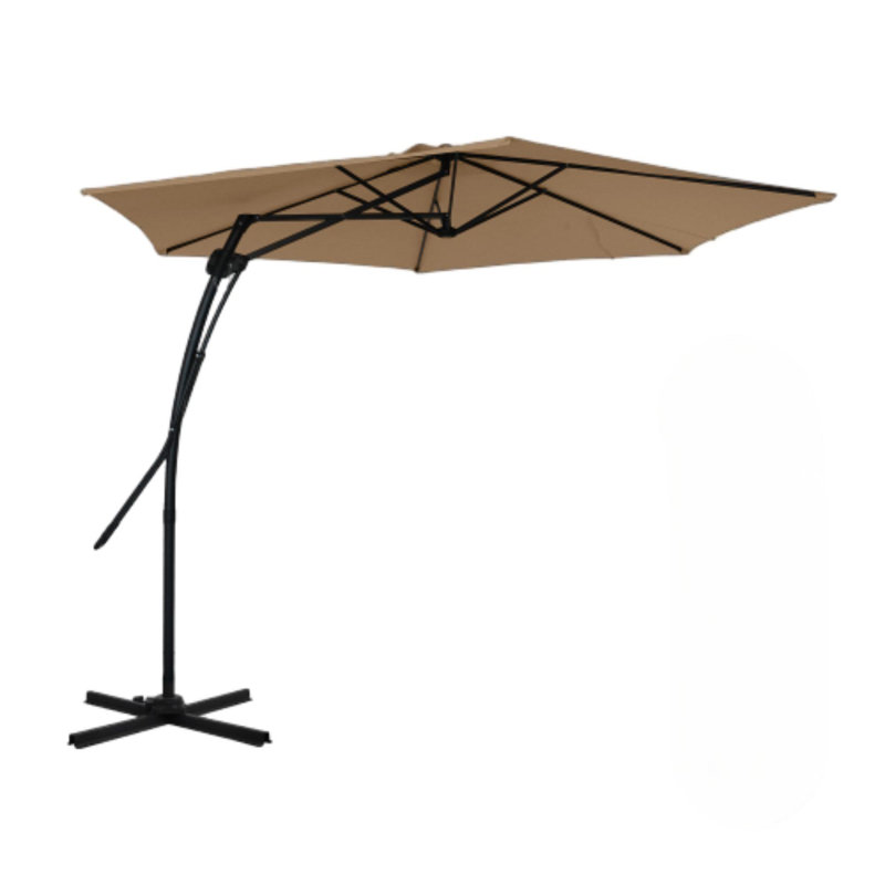 Parasol en porte-à-faux 10 pi Darathy, Brun clair