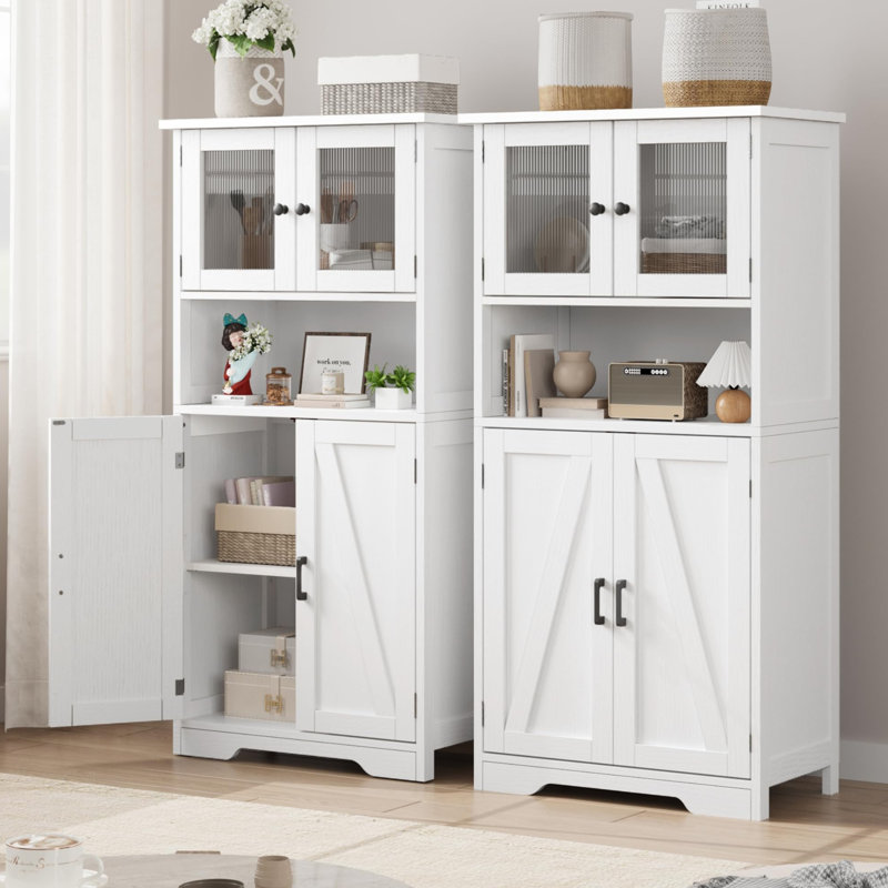 Zimir Freestanding Bathroom Cabinet, White